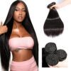 bundles straight real wig hair curtain